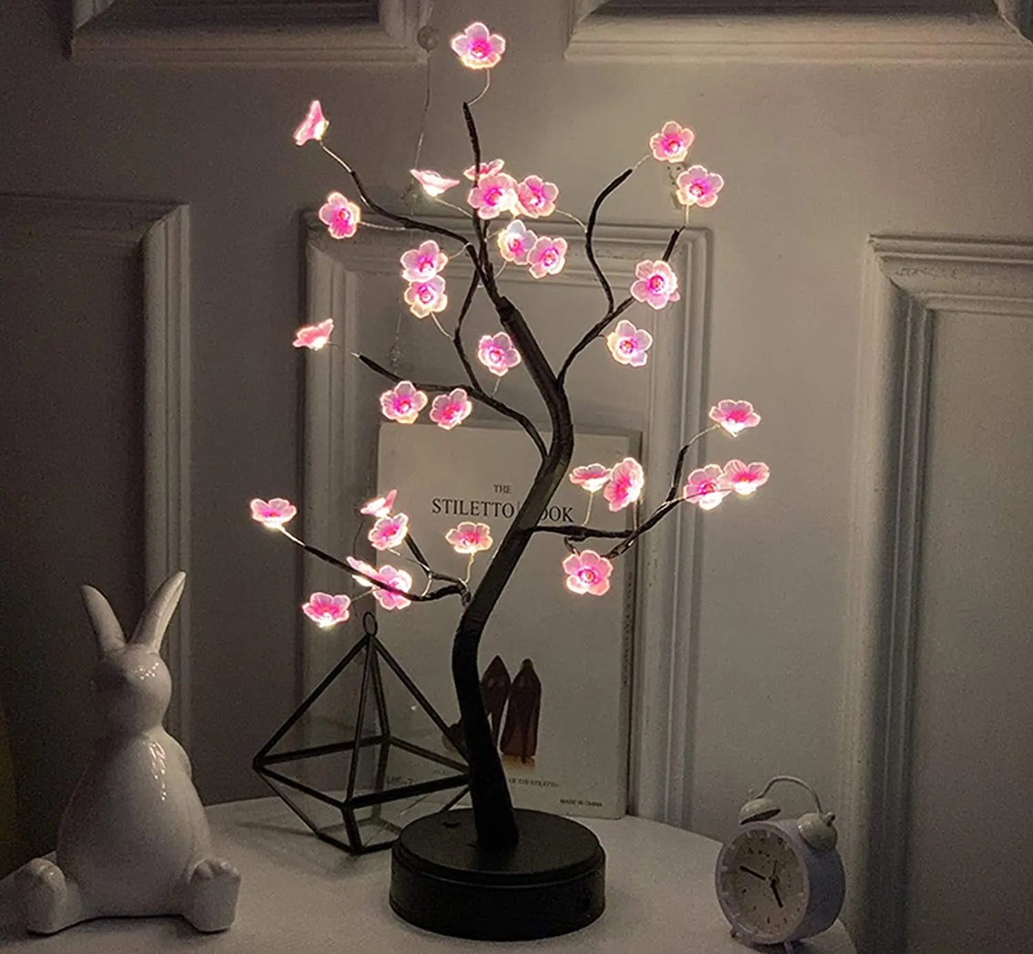 Lampka Bonsai z Kwiatami Wiśni