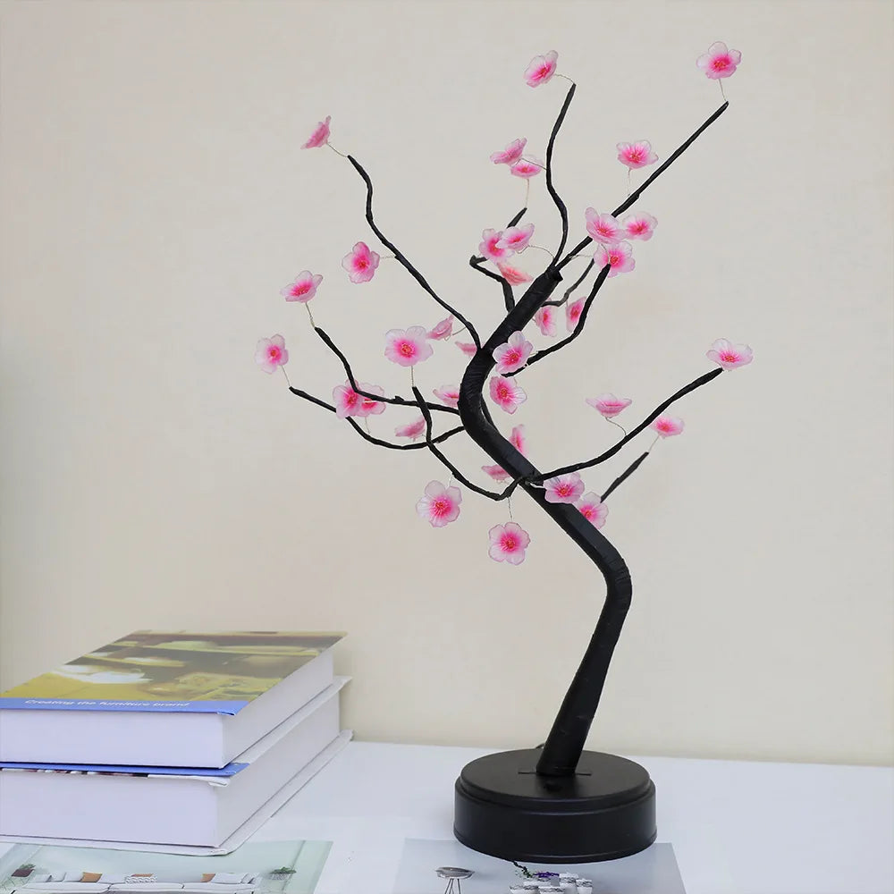 Lampka Bonsai z Kwiatami Wiśni